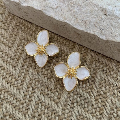 Boucles d'Oreilles Pendantes Originales Fleur