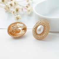 Boucles d'Oreilles Clip Confort Perles Ovales