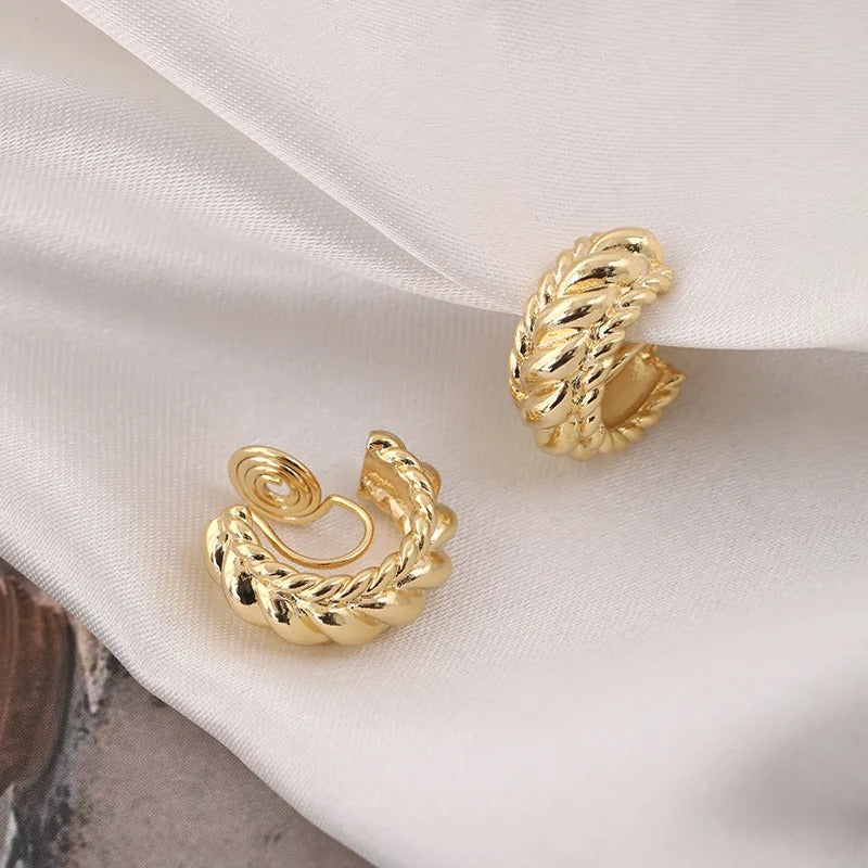 Boucles d'Oreilles Clip Confort Style Torsadé Image