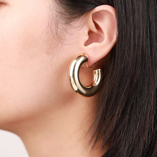 Boucles D'oreilles Clips Créoles Dorées