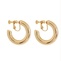 Boucles D'oreilles Clips Créoles Dorées