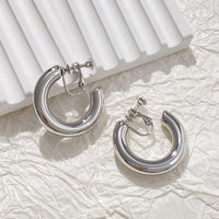 Boucles D'oreilles Clips Créoles Dorées