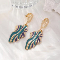 Boucles D'oreilles Clips Feuilles Pendantes