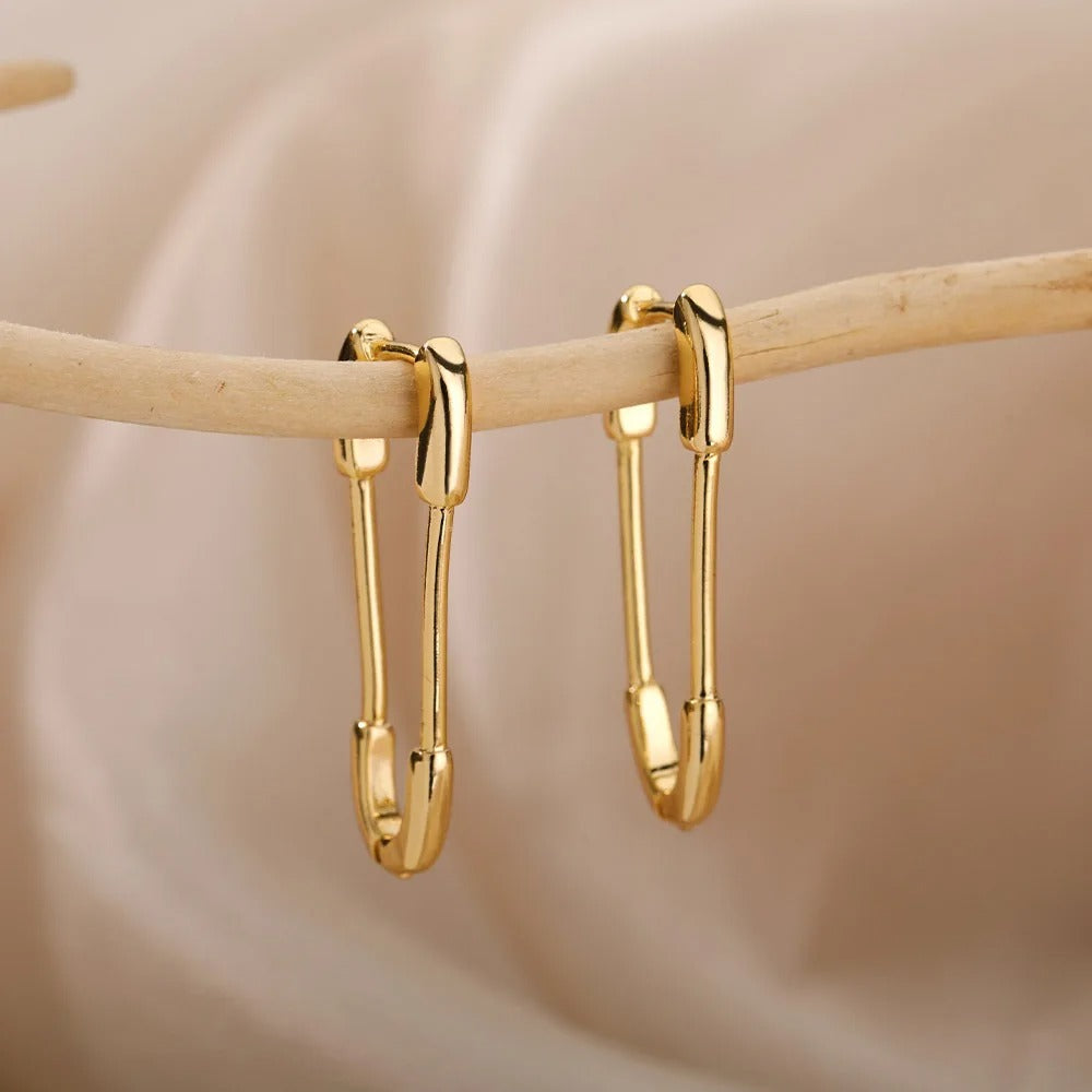 Boucles d'Oreilles Pendantes Originales Trombone sur une branche Image