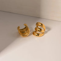 Ear cuff Acier Inoxydable Doré Triple