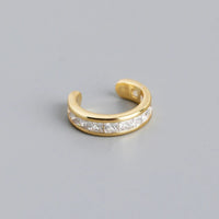 Ear Cuff En Argent Doré Et Pierres Zircon