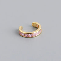 Ear Cuff En Argent Doré Et Pierres Zircon