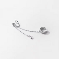Ear Cuff Chaîne En Argent Et Zircon