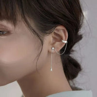 Ear Cuff Chaîne En Argent Et Zircon