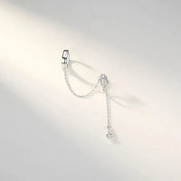 Ear Cuff Chaîne En Argent Et Zircon