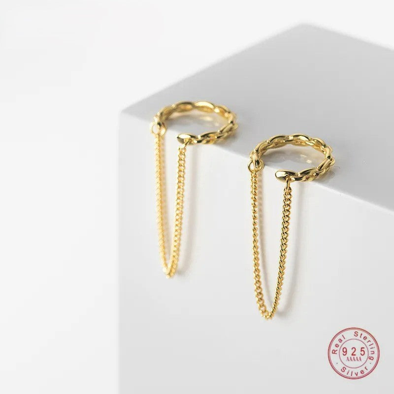 Ear Cuff  Chaîne Élégance En Argent