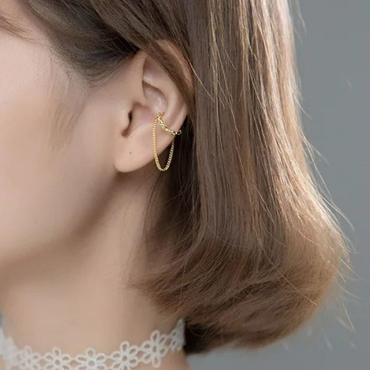 Ear Cuff  Chaîne Élégance En Argent