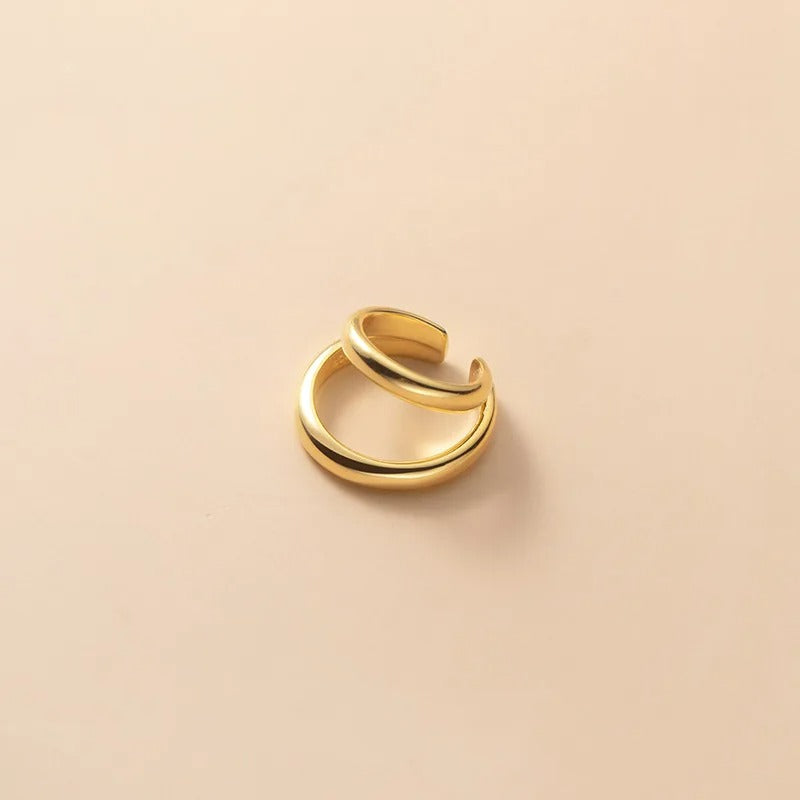 Ear Cuff Double Anneau En Argent