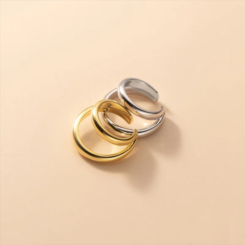 Ear Cuff Double Anneau En Argent