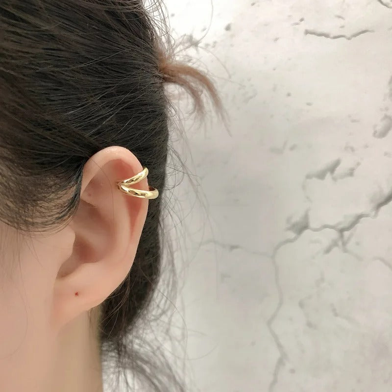 Ear Cuff Double Anneau En Argent Image