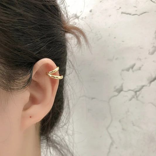 Ear Cuff Double Anneau En Argent