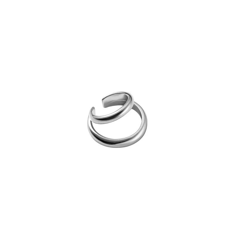 Ear Cuff Double Anneau En Argent