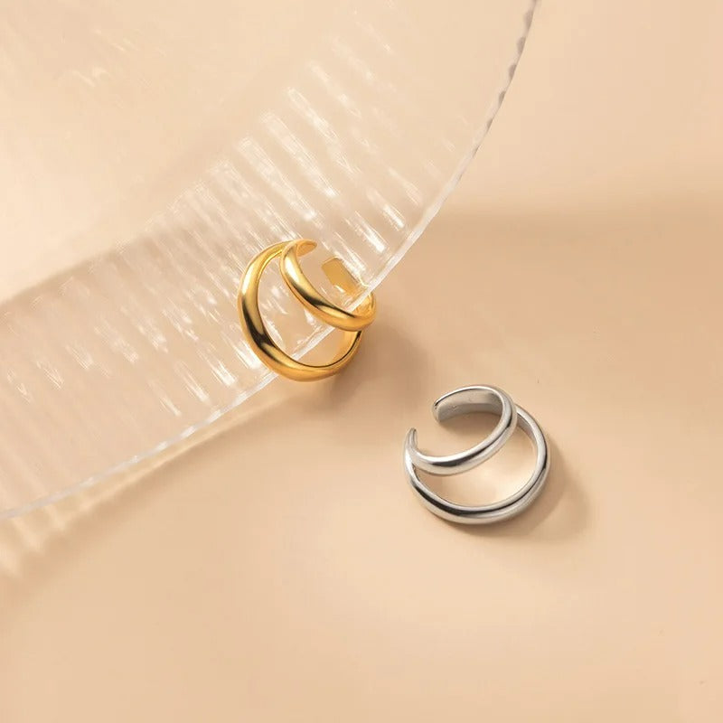 Ear Cuff Double Anneau En Argent