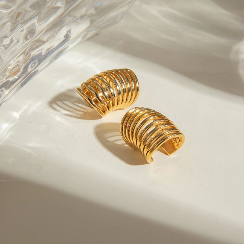 Ear cuff Effet Ressort En Acier Inoxydable