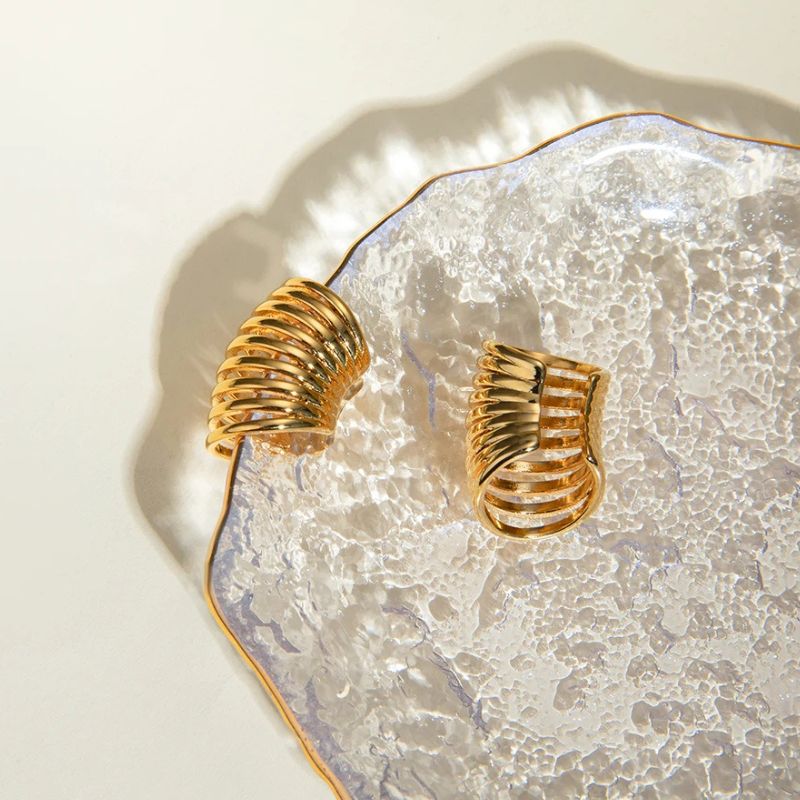 Ear cuff Effet Ressort En Acier Inoxydable