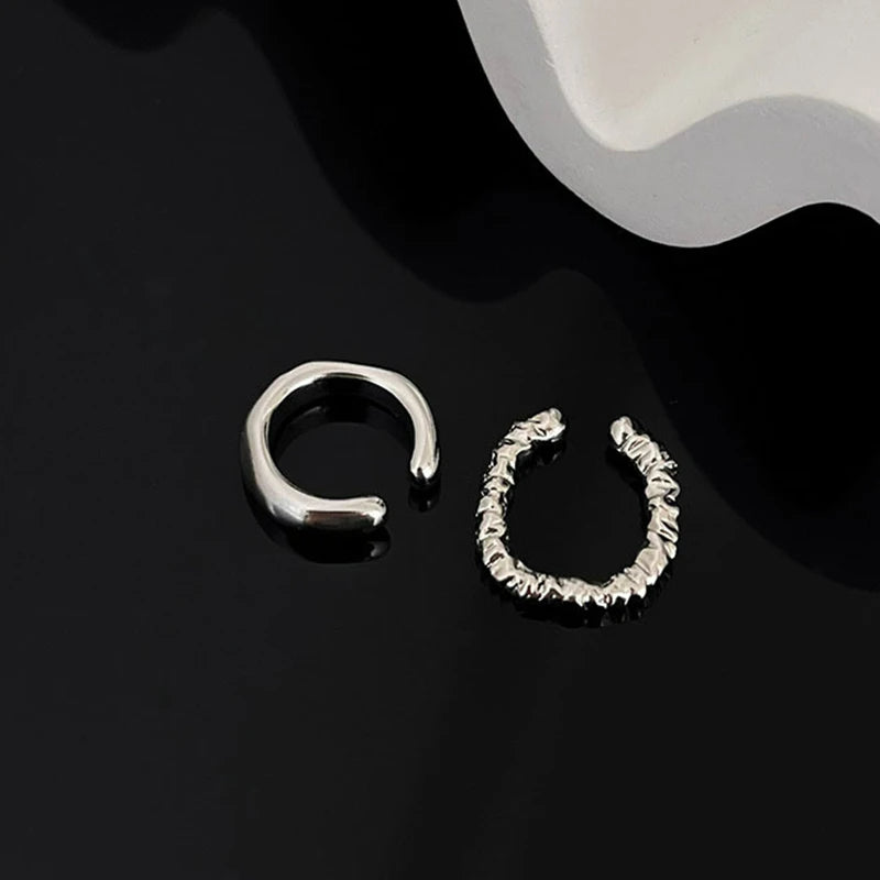 Ear cuff Ensemble 2 Pièces Argentées