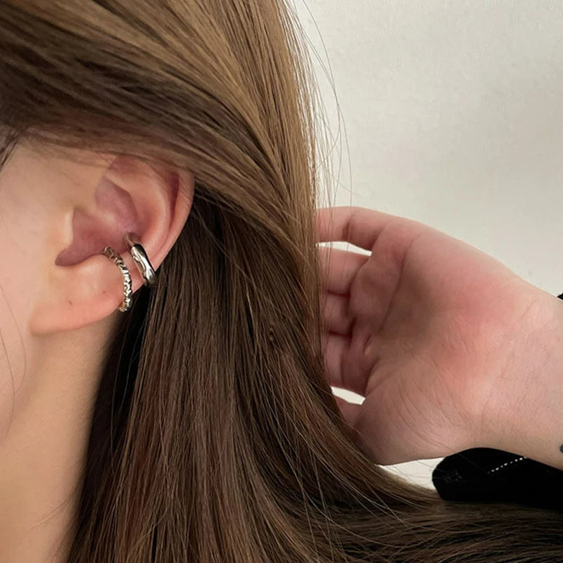 Ear cuff Ensemble 2 Pièces Argentées
