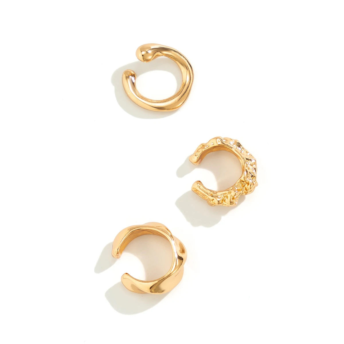 Ear cuff Ensemble 3 Pièces Dorées