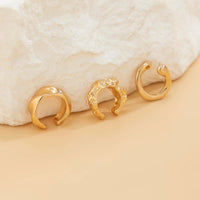 Ear cuff Ensemble 3 Pièces Dorées