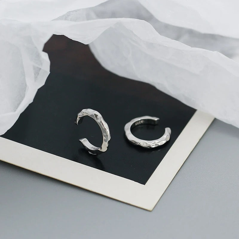 Ear Cuff Martelé En Argent