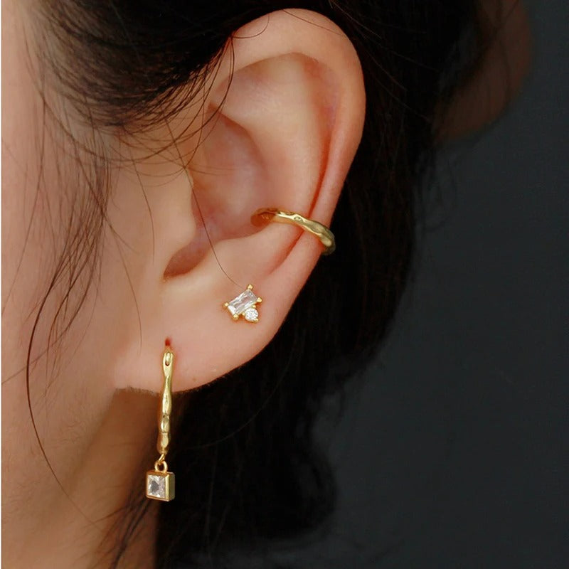 Ear Cuff Martelé En Argent