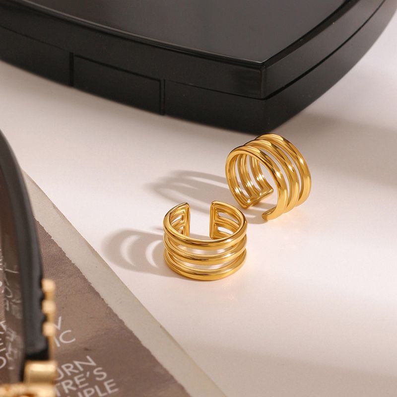 Ear cuff Original Acier Inoxydable Doré Image