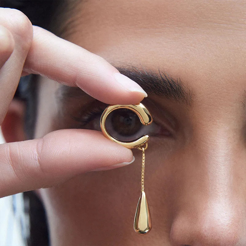 Ear Cuff Pendante Style Larme Image