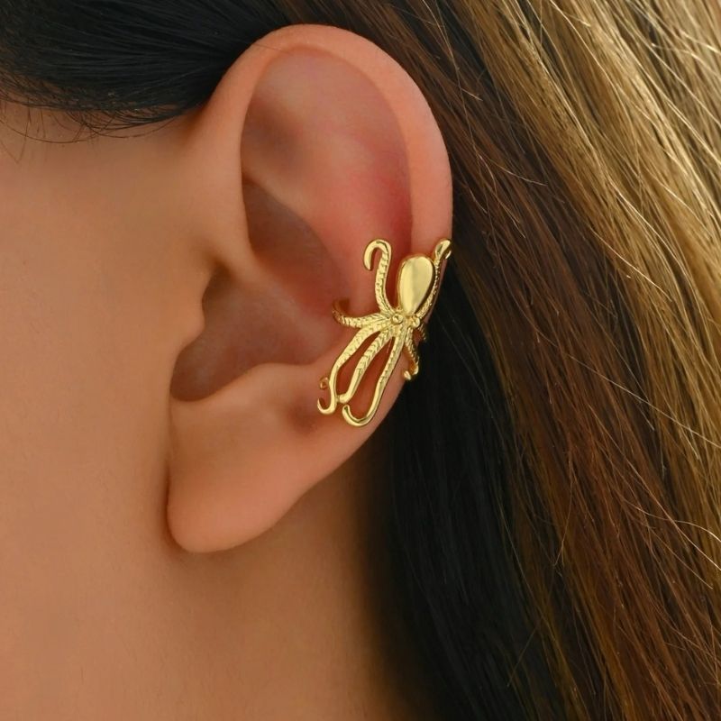 Ear Cuff Pieuvre Dorée