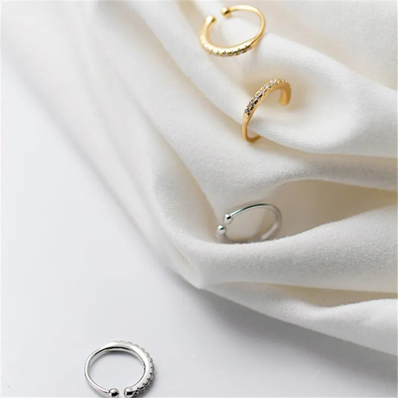 Ear Cuff Zircon Chic En Argent Et Zircon