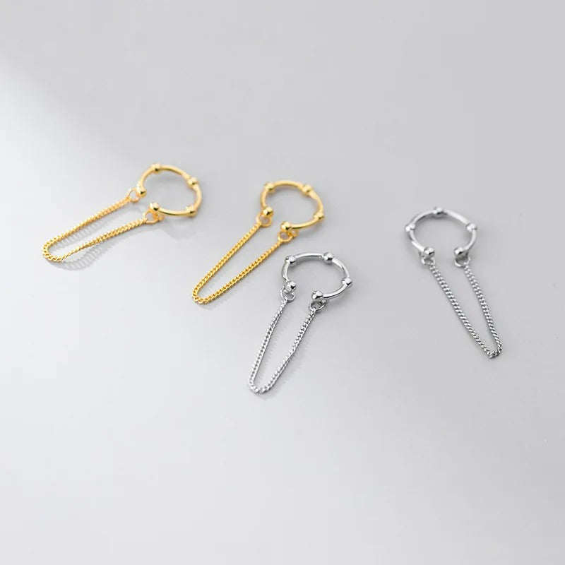 Earcuff Chaîne Élégante – Argent Image