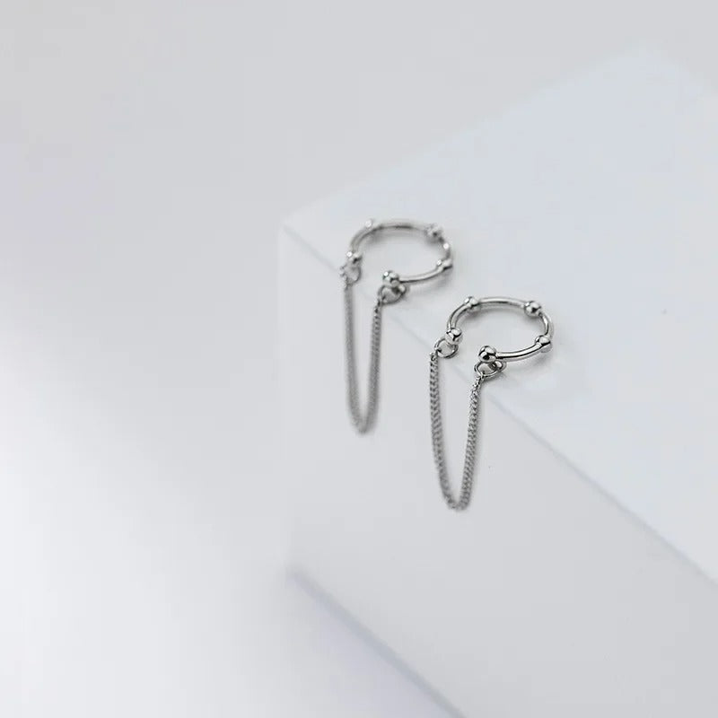 Earcuff Chaîne Élégante – Argent Image