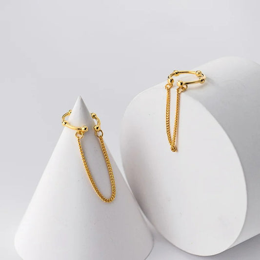 Earcuff Chaîne Élégante – Argent