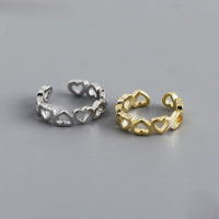 Earcuff Cœurs Entrelacés - Argent