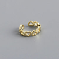 Earcuff Cœurs Entrelacés - Argent
