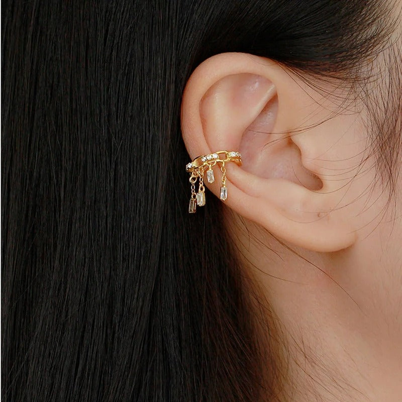 Earcuff Couronne Étincelante - Argent Et Zircon