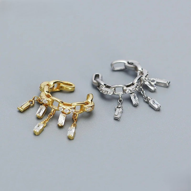 Earcuff Couronne Étincelante - Argent Et Zircon