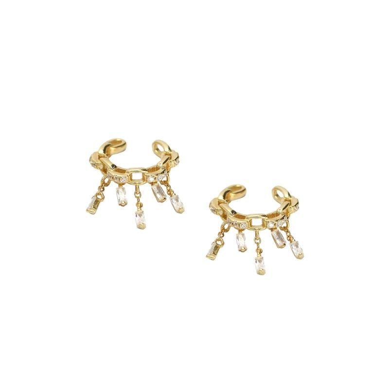 Earcuff Couronne Étincelante - Argent Et Zircon