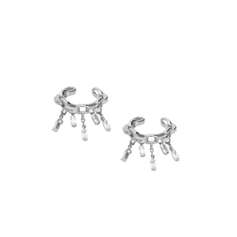 Earcuff Couronne Étincelante - Argent Et Zircon