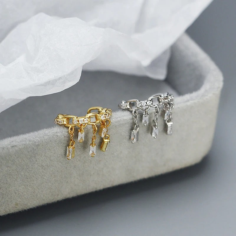 Earcuff Couronne Étincelante - Argent Et Zircon