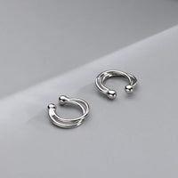 Earcuff Double Ligne Minimal - Argent
