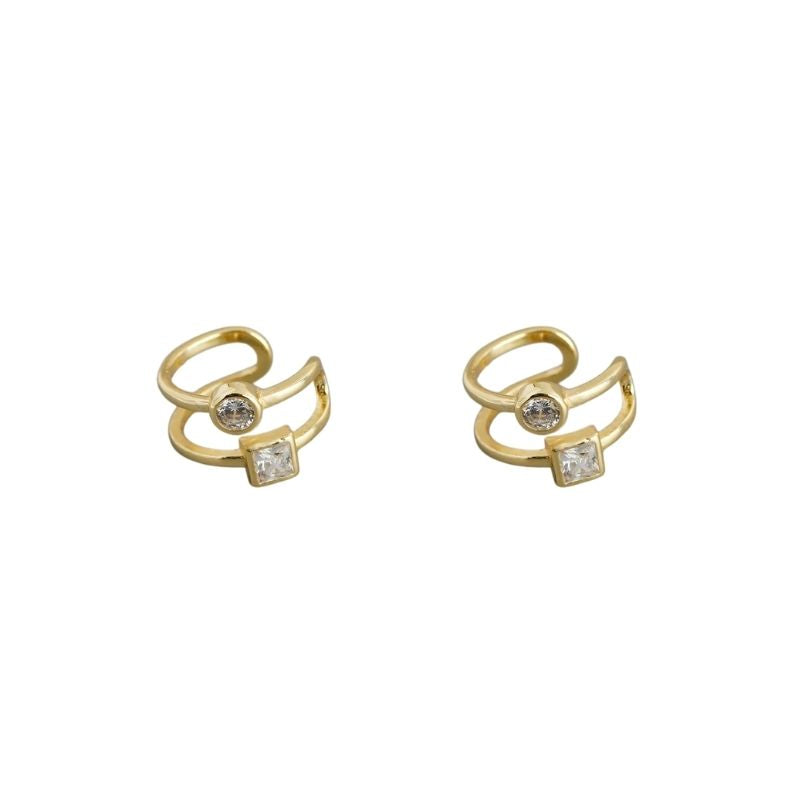 Earcuff Double Zircon Et Argent