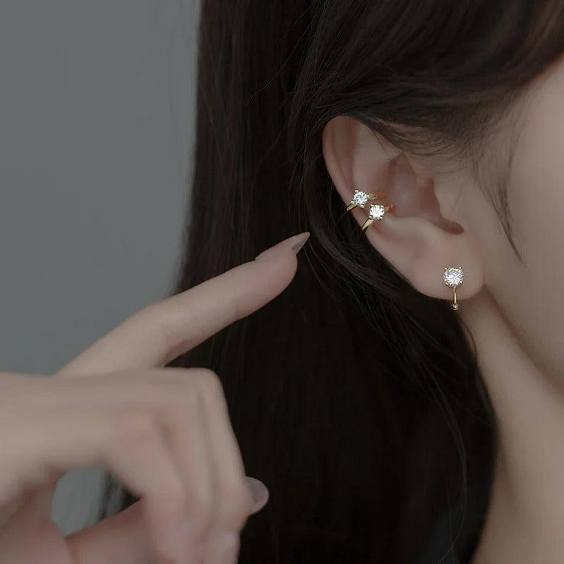 Earcuff Élégance Argent Et Zircon