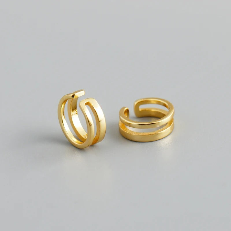 Earcuff Minimaliste Élégance Argentée Ou Dorée
