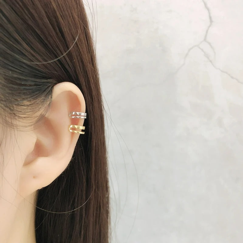 Earcuff Minimaliste Élégance Argentée Ou Dorée