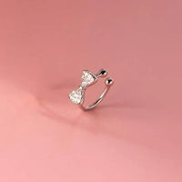 Earcuff Nœud Étincelant - Argent